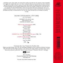 Galina Ustvolskaya (1919-2007): Trio für Violine, Klarinette &amp; Klavier, CD