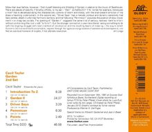 Cecil Taylor (1929-2018): Garden 2nd Set, CD