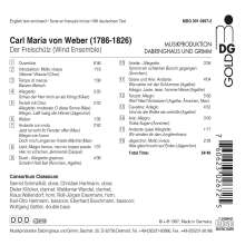 Carl Maria von Weber (1786-1826): Harmoniemusik zu "Der Freischütz", CD