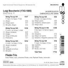 Luigi Boccherini (1743-1805): Streichtrios op.14 Nr.1-6 (G.95-100), CD