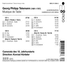 Georg Philipp Telemann (1681-1767): Tafelmusik Vol.1-4 (Teile 1-3), 4 CDs