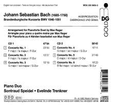 Johann Sebastian Bach (1685-1750): Brandenburgische Konzerte Nr.1-6 für Klavier 4-händig, 2 CDs