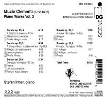 Muzio Clementi (1752-1832): Klavierwerke Vol.3, CD