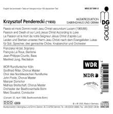 Krzysztof Penderecki (1933-2020): Lukas-Passion, CD