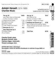 Adolph Henselt (1814-1889): Kammermusik, CD