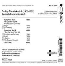 Dmitri Schostakowitsch (1906-1975): Symphonien Nr.2 &amp; 12, CD