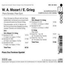 Edvard Grieg (1843-1907): Klaviermusik von W.A.Mozart, 2 CDs