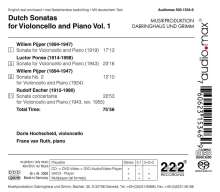 Doris Hochscheid - Dutch Sonatas für Cello &amp; Klavier Vol.1, Super Audio CD