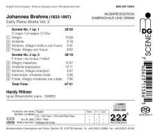 Johannes Brahms (1833-1897): Klavierwerke Vol.2 - Frühe Klavierwerke, Super Audio CD