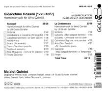 Gioacchino Rossini (1792-1868): Harmoniemusiken zu "Tancredi" &amp; "La Cenerentola", CD