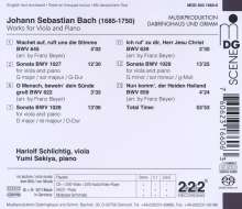 Johann Sebastian Bach (1685-1750): Cellosonaten BWV 1027-1029 (arr.für Viola), Super Audio CD