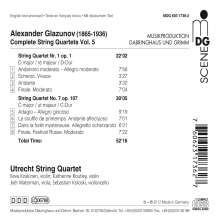 Alexander Glasunow (1865-1936): Streichquartette Vol.5, CD
