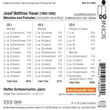 Josef Matthias Hauer (1883-1959): Melodien &amp; Präludien op.22 - op.54, 3 CDs