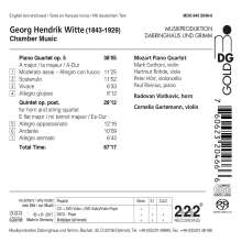 Georg Hendrik Witte (1843-1929): Klavierquartett op.5, Super Audio CD