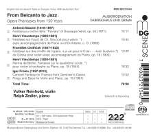Volker Reinhold &amp; Ralph Zedler - From Belcanto to Jazz, Super Audio CD
