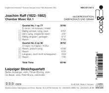 Joachim Raff (1822-1882): Kammermusik Vol.1, CD