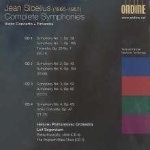 Jean Sibelius (1865-1957): Symphonien Nr.1-7, 4 CDs
