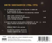 Dmitri Schostakowitsch (1906-1975): Michelangelo-Suite op.145a für Bariton &amp; Orchester, CD