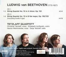 Ludwig van Beethoven (1770-1827): Streichquartette Nr.13 &amp; 15, 2 CDs