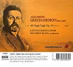 Alexander Gretschaninoff (1864-1956): Vespers Liturgy op. 59, CD