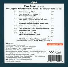 Max Reger (1873-1916): Sämtliche Werke für Violine &amp; Klavier / Sämtliche Cellosonaten, 8 CDs