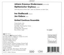 Johann Erasmus Kindermann (1616-1655): Opitianischer Orpheus (Lieder nach Martin Opitz), CD