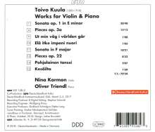 Toivo Kuula (1883-1918): Werke für Violine &amp; Klavier, CD