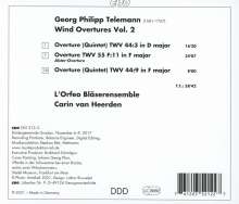 Georg Philipp Telemann (1681-1767): Ouvertüren für Bläser Vol.2, CD