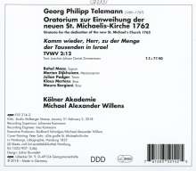 Georg Philipp Telemann (1681-1767): Oratorium zur Einweihung der neuen St. Michaelis-Kirche 1762, CD