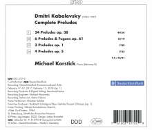 Dimitri Kabalewsky (1904-1987): Sämtliche Preludes für Klavier, CD