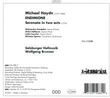 Michael Haydn (1737-1806): Endimione (Serenata in 2 Akten / 1776), 2 CDs
