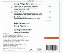Georg Philipp Telemann (1681-1767): Serenata TVWV 11:26 "Liebe, was ist schöner als die Liebe", CD
