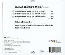 August Eberhard Müller (1767-1817): Flötenkonzerte Nr.5 e-moll op.19; Nr.7 d-moll op.22; Nr.8 F-Dur op.24, CD