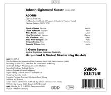 Johann Sigismund Kusser (1660-1727): Adonis (Oper in 3 Akten), 2 CDs
