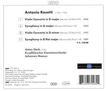 Antonio Rosetti (1750-1792): Violinkonzerte D-Dur &amp; d-moll, CD