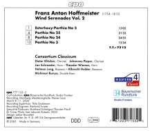 Franz Anton Hoffmeister (1754-1812): Serenaden für Bläser Vol.2, CD