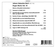 Johann Sebastian Bach (1685-1750): Orgelwerke Vol.18 (Werke zweifelhafter Echtheit 1), CD