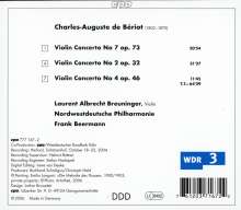 Charles-Auguste de Beriot (1802-1870): Violinkonzerte Nr.2,4,7, CD