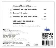 Johann Wilhelm Wilms (1772-1847): Symphonien Nr.1 C-Dur op.9 &amp; Nr.4 c-moll op.23, Super Audio CD