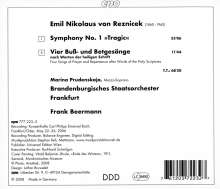 Emil Nikolaus von Reznicek (1860-1945): Symphonie Nr.1 "Tragische", CD