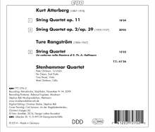 Kurt Atterberg (1887-1974): Streichquartette op.11 &amp; 39, CD