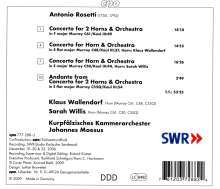 Antonio Rosetti (1750-1792): Hornkonzerte Murray C48 &amp; C50, CD