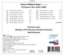 Johann Philipp Krieger (1649-1725): Triosonaten Nr.1-12 (1688) für 2 Violinen &amp; Bc, CD