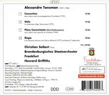 Alexandre Tansman (1897-1986): Werke für Klavier &amp; Orchester, CD