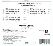 Friedrich Ernst Fesca (1789-1826): Streichquartette Vol.1, 3 CDs