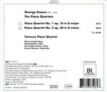 George Enescu (1881-1955): Klavierquartette Nr.1 &amp; 2 (op.16 &amp; 30), CD