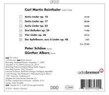 Karl Martin Reinthaler (1822-1896): Lieder, CD