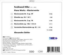 Ferdinand Hiller (1811-1885): Klavierwerke, CD