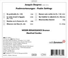 Josquin Desprez (1440-1521): Motetten (Psalmvertonungen), CD