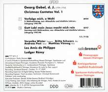 Georg Gebel (1709-1753): Weihnachtskantaten Vol.1, CD